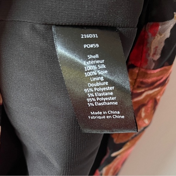 Elizabeth and James Silk Black and Floral Sleeveless Dress - Picture 7 of 7